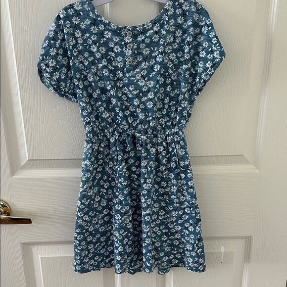 Lands' End Blue Floral Kids Dress - Picture 1 of 4